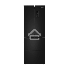 Холодильник Maunfeld MFF180NFBE01 черный трехкамерный 224/113л морозилка снизу, No Frost