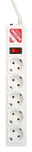 Сетевой фильтр Powercube SPG-B-10-WHITE 3м (5 розеток) белый (коробка)