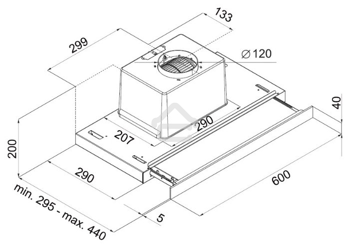 Вытяжка встраиваемая Maunfeld Ouse Touch Glass 60 черный, 60 см, 750 куб. м/ч, 48 дБ