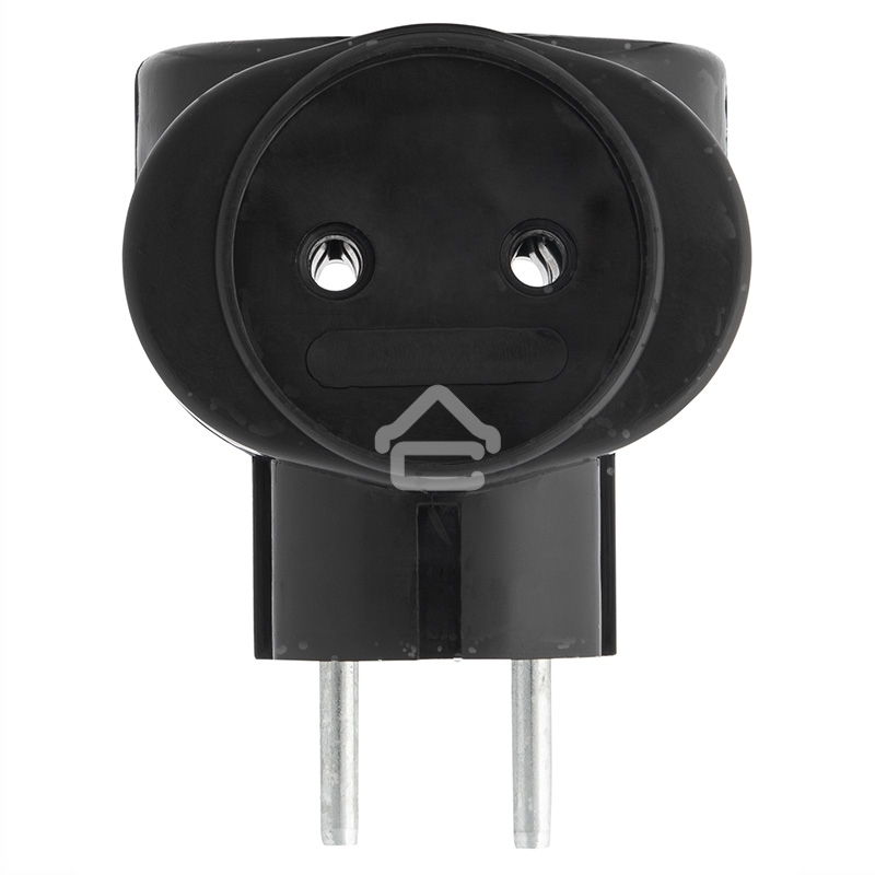 Тройник электрический Rexant биметалл 220 В 6 А черный