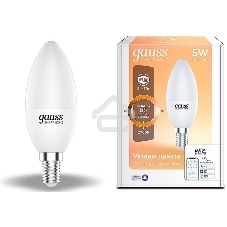Лампа Светодиодная Gauss Smart Home DIM E14 C37 5 Вт 2700К 1/10/40