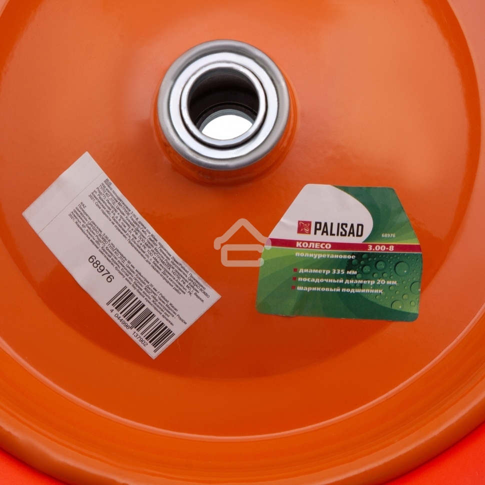Колесо Palisad полиуретановое 3.00-8 длина оси 90мм подшипник 20мм