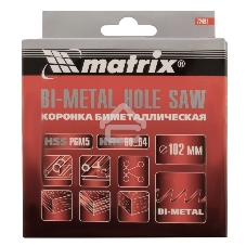 Коронка Matrix BIMETAL, 102 мм