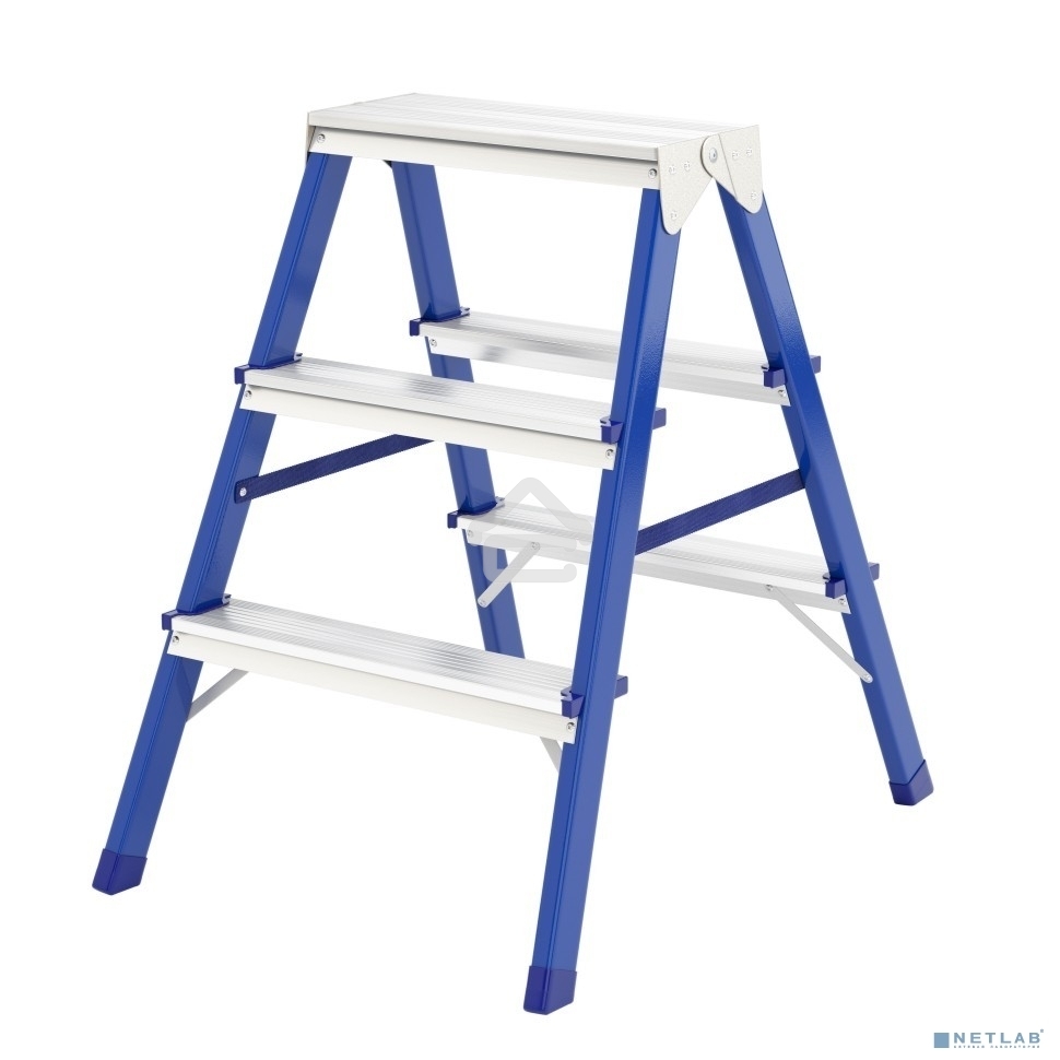 Стремянка двусторонняя Сибртех 3ст стальная