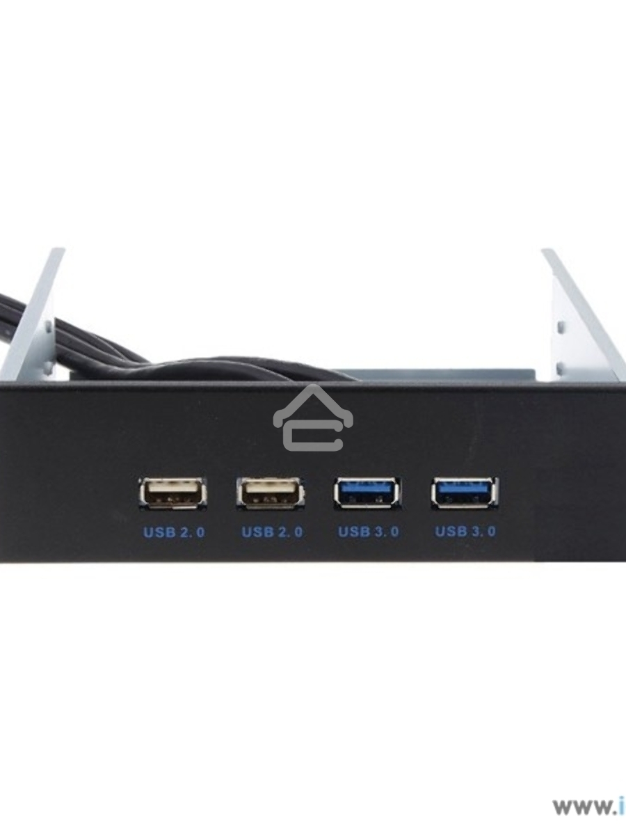 Планка USB на переднюю панель ExeGate U5H-614, 5.25