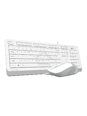 Клавиатура + мышь A4Tech Fstyler F1010 клав:белый/серый мышь:белый/серый USB Multimedia