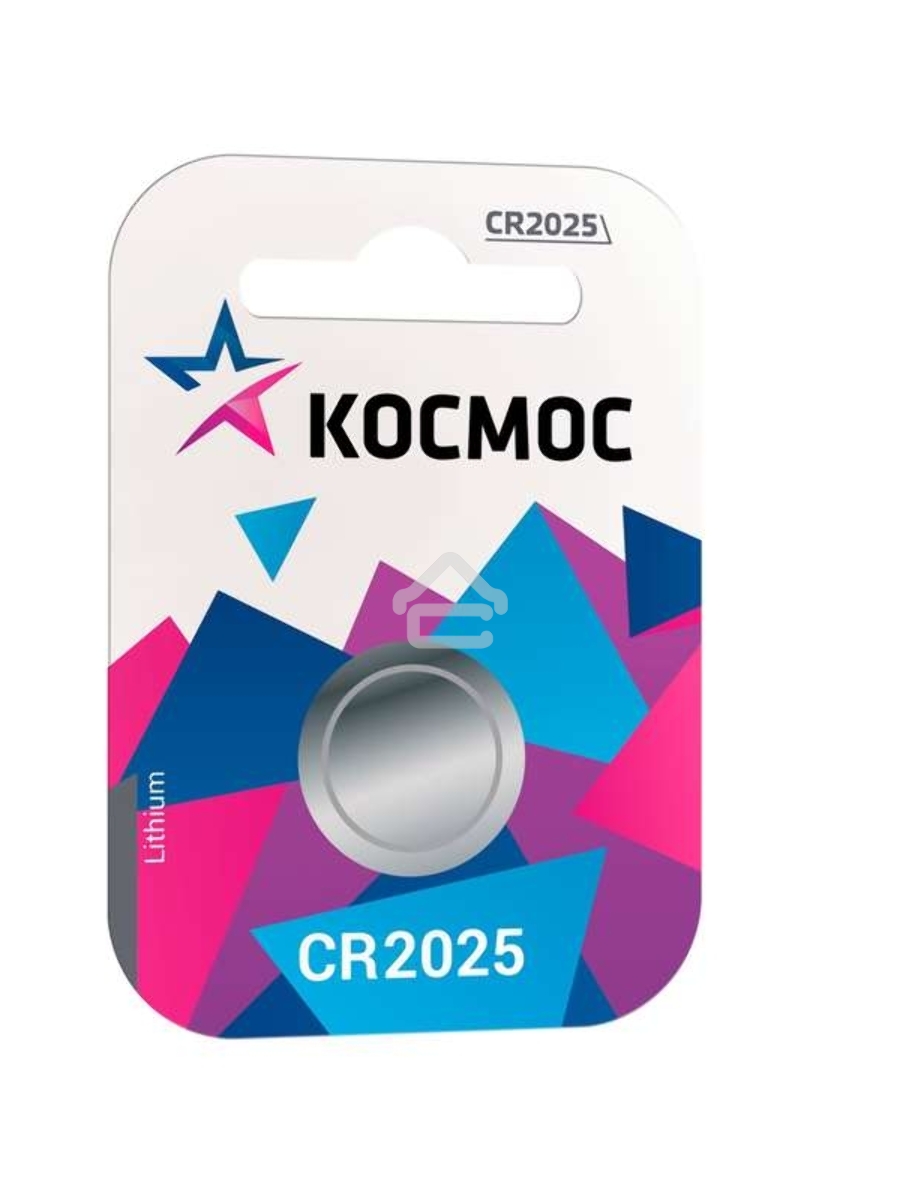 Элемент питания литиевый CR 2025 1хBL (блист.1шт) Космос KOC20251BL