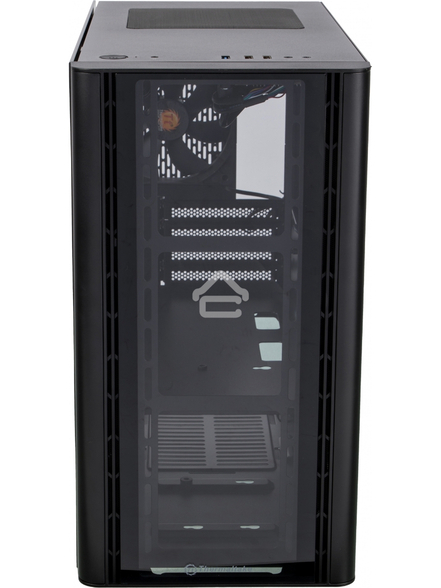 Компьютерный корпус Thermaltake V150 TG CA-1R1-00S1WN-00 Black/Win/SPCC/Tempered Glass*2/ 120mm Standard Fan*1