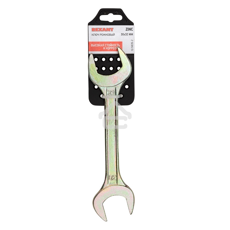 Ключ гаечный рожковый Rexant 30х32 мм, желтый цинк