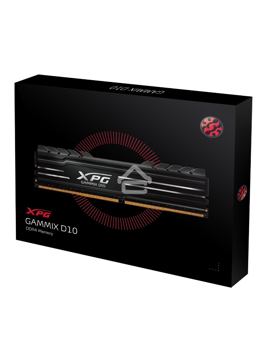 Оперативная память XPG Gammix D10, DDR4, 32GB (2x16GB), 3600MHz, CL18, UDIMM, с радиатором, черный