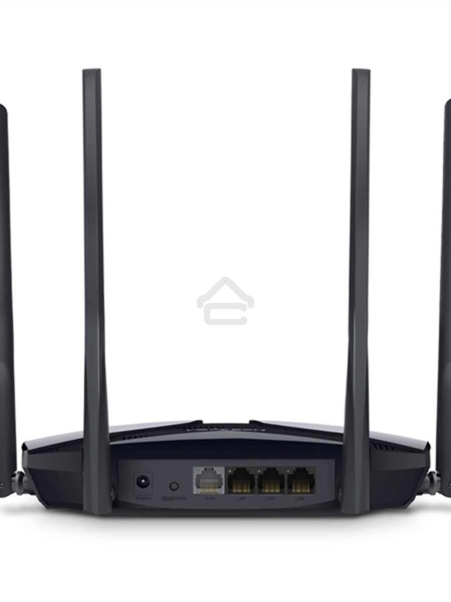 Роутер Mercusys MR70X AX1800 Dual-Band WiFi 6 Router, 574 Mbps at 2.4 GHz + 1201 Mbps at 5 GHz,4× Fixed External Antennas, 3× Gigabit LAN Ports, 1× Gigabit WAN Port, 1024-QAM, OFDMA, Router/Access Point Mode, MU-MIMO, WPA3, TWT, BSS Color