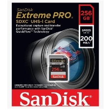 Флеш карта SD 256Gb SanDisk SDXC Class 10 V30 UHS-I U3 Extreme Pro 200MB/s