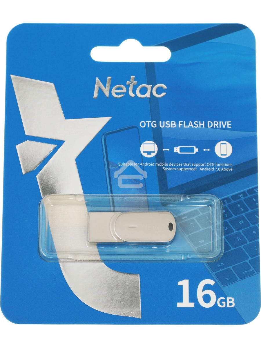Флеш диск Netac U785 16Gb <NT03U785C-016G-30PN>, USB3.0+TypeC, металлическая
