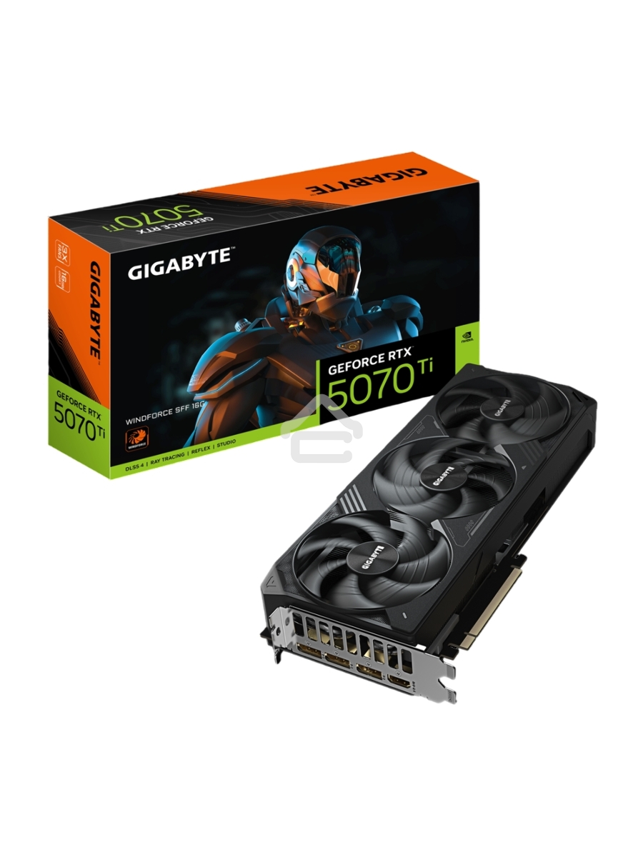 Видеокарта Gigabyte PCI-E GV-N507TWF3-16GD 1.0 NVIDIA GeForce RTX 5070TI 16Gb 256bit GDDR7 2452/28000 HDMIx1 DPx3 HDCP Ret