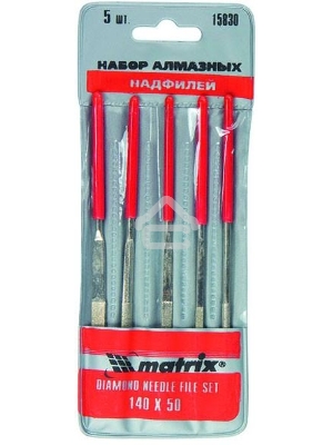 Набор надфилей MATRIX 15830  алмазных 140х50х3 5шт