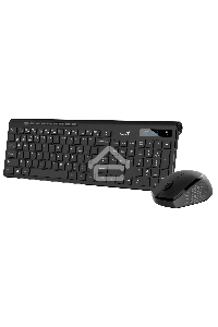 Комплект беспроводной Genius Smart KM-8230 BLACK, клавиатура+мышь, USB, 1 мини-ресивер на оба устройства. Клавиатура: 104 клавиши кнопка SmartGenius, клавиши т