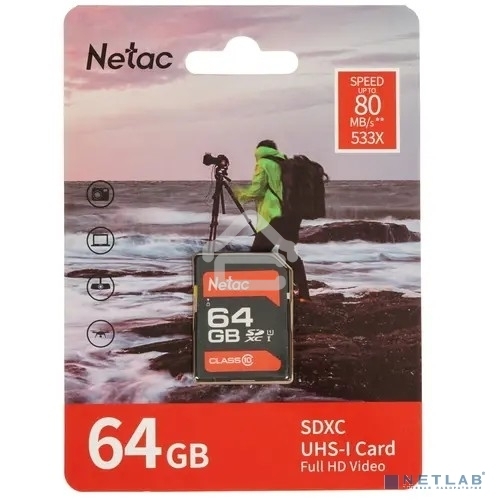 Флеш карта SDHC 64GB Netac Class 10 UHS-I U1 P600 [NT02P600STN-064G-R]