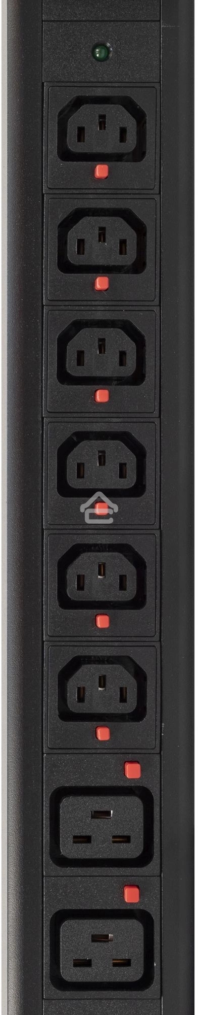 Блок распределения питания Powercom PDU-32AV24-18C3-6C9-3P верт.размещ. 18xC13 6xC19 3x32A IEC 60309 2м