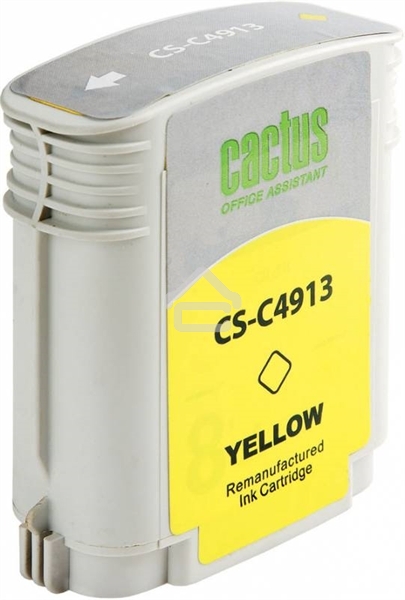 Картридж струйный Cactus CS-C4913 №82 желтый (72 мл) для HP Design Jet 500/800C