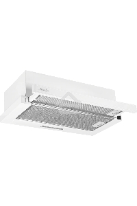 Встраиваемая вытяжка Monsher LAUTREC 60 Blanc Verre, ширина 60 см, отвод/рециркуляция, 550 м3/час, механическое управление, 3 скорости, светодиодное освещение 1х2 Вт, металлические жироулавливающие фильтры, угольный фильтр KFY (опция), цвет белый стекло