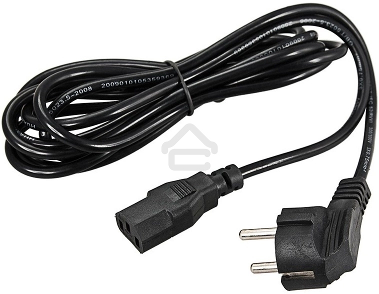 Шнур сетевой Rexant СЕЕ 7/7 (Schuko) – IEC 320 C13 3x0,75мм², длина 0,6м