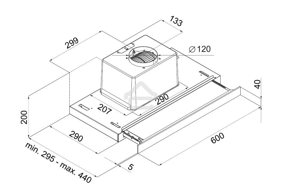 Вытяжка встраиваемая Maunfeld Ouse Touch Glass 60 белый, 60 см, 750 куб. м/ч, 48 дБ