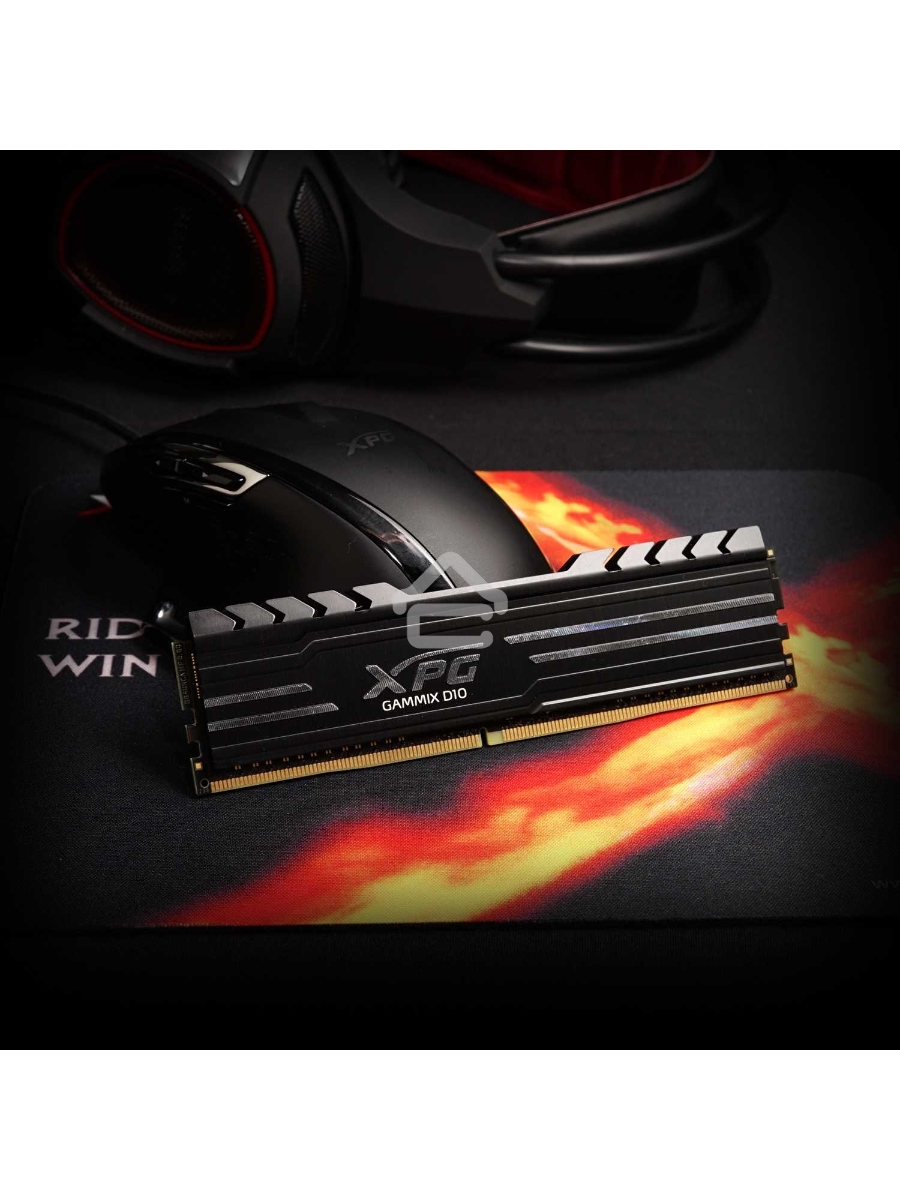 Оперативная память XPG Gammix D10, DDR4, 32GB (2x16GB), 3600MHz, CL18, UDIMM, с радиатором, черный