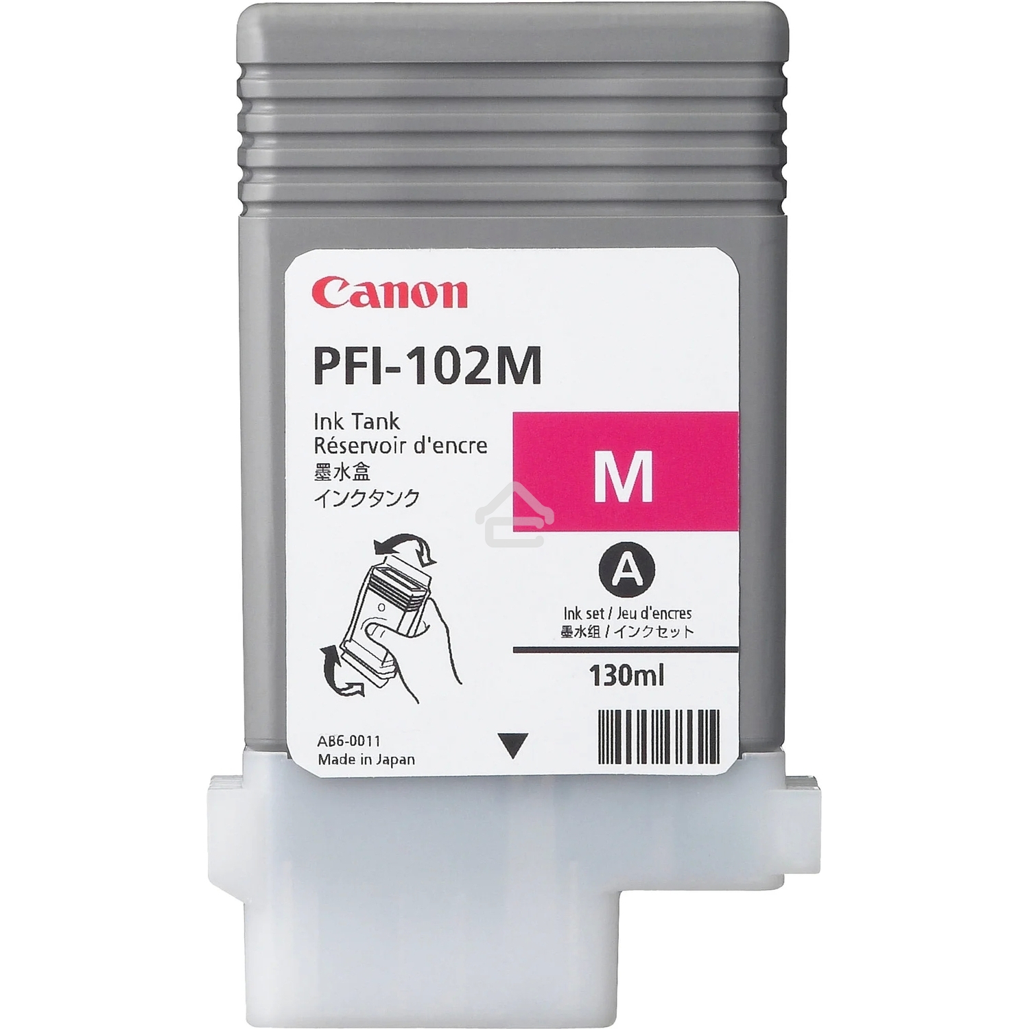 Картридж струйный Canon PFI-102M (0897B001) пурпурный (130 мл.) для Canon imagePROGRAF iPF605, iPF610., iPF650, iPF655, iPF710, iPF755, LP17, iPF510