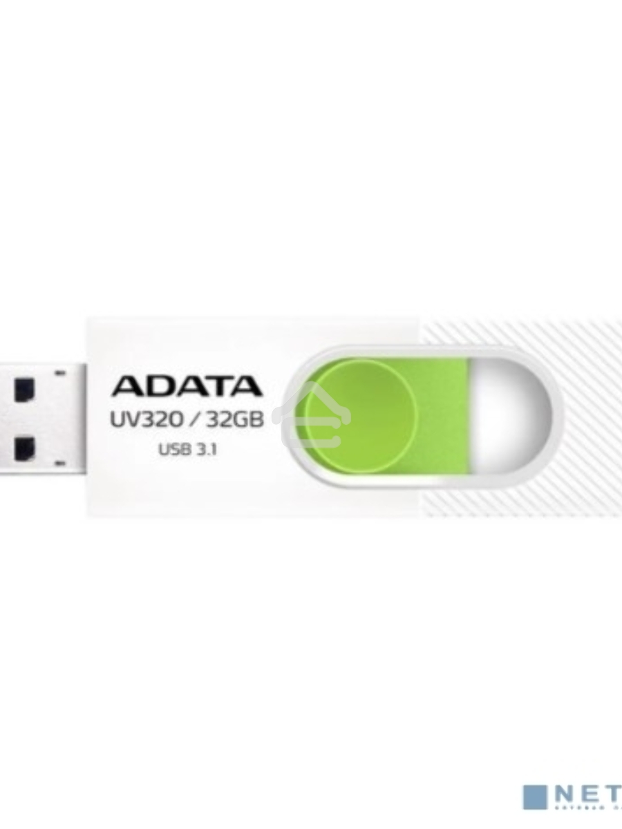 Флеш диск 32GB A-DATA UV320, USB 3.2, белый/зеленый