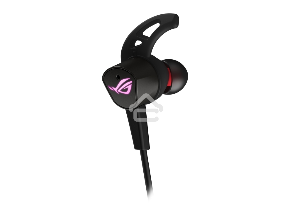 Гарнитура проводная игровая черные ASUS ROG CETra II (вкладыши, USB-C, RGb подсветка, ПУ, чехол, 90YH02S0-B2UA00)