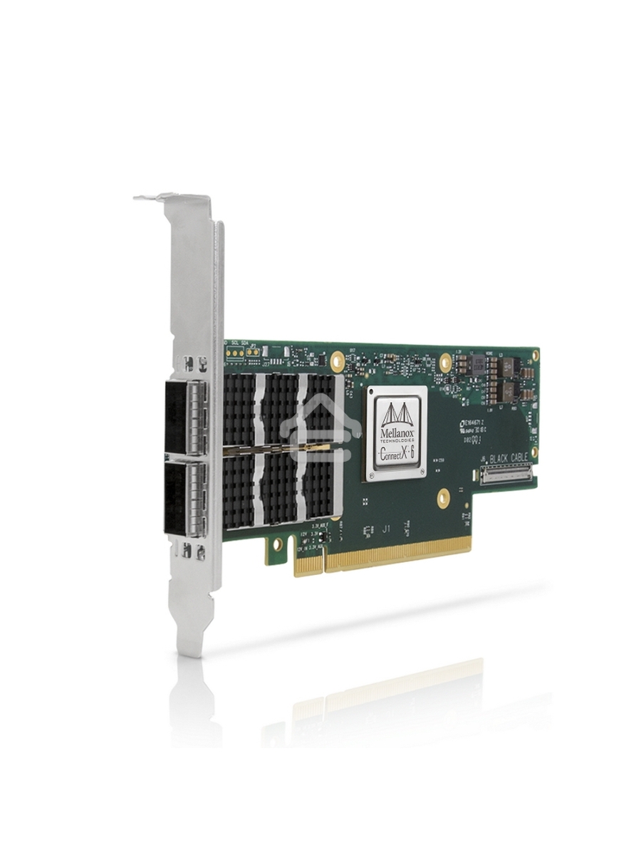 Сетевая карта Mellanox ConnectX-6 VPI adapter card, 100Gb/s (HDR100, EDR IB and 100GbE), dual-port QSFP56, PCIe3.0/4.0 x16, tall bracket
