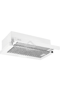 Встраиваемая вытяжка Monsher LAUTREC 60 Blanc Verre, ширина 60 см, отвод/рециркуляция, 550 м3/час, механическое управление, 3 скорости, светодиодное освещение 1х2 Вт, металлические жироулавливающие фильтры, угольный фильтр KFY (опция), цвет белый стекло
