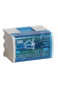 Шины на DIN-рейку в корпусе Iek YND10-2-07-100  (кросс-модуль) ШНК 2х7 L+PEN ИЭК