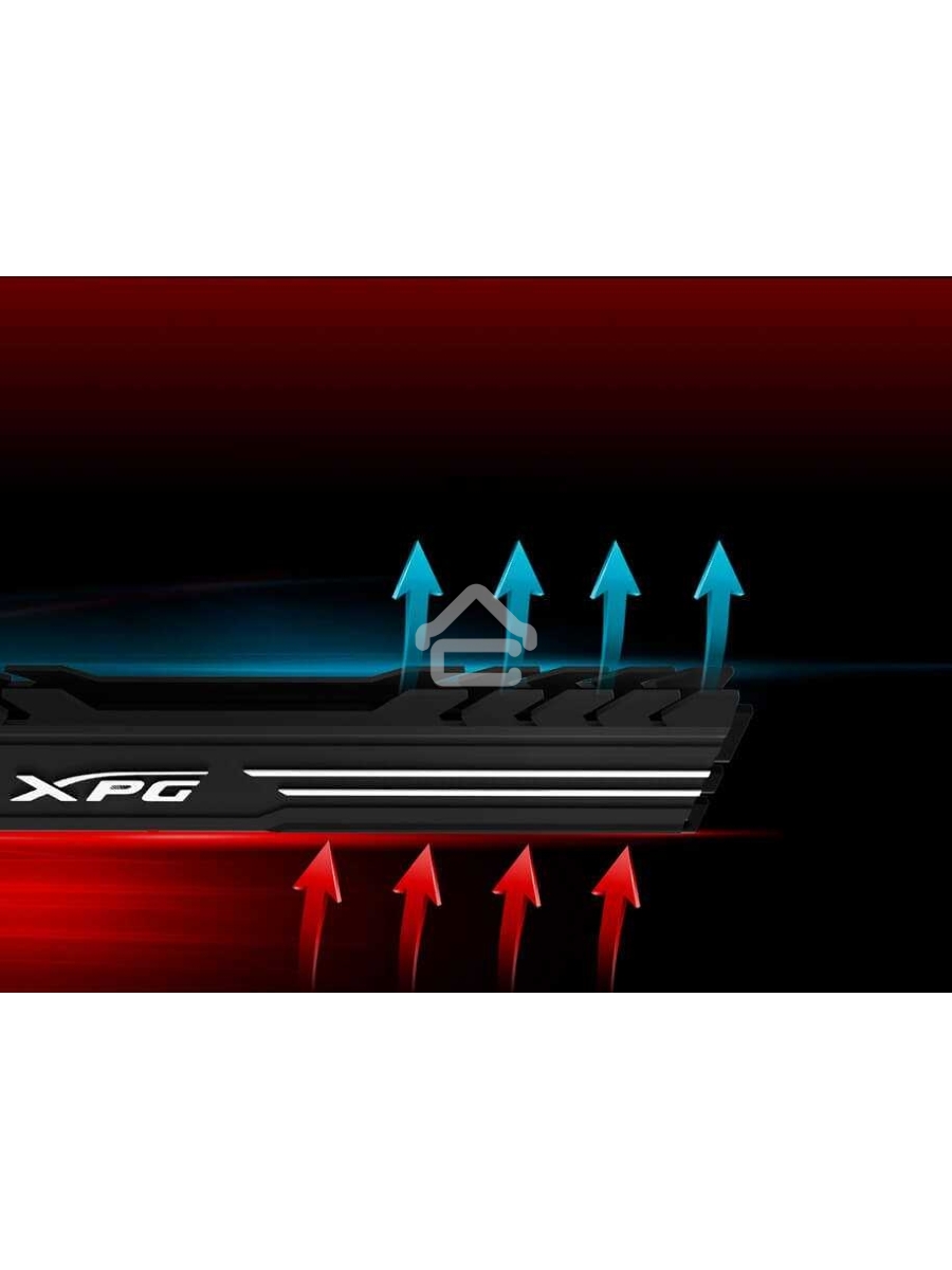 Оперативная память XPG Gammix D10, DDR4, 32GB (2x16GB), 3600MHz, CL18, UDIMM, с радиатором, черный