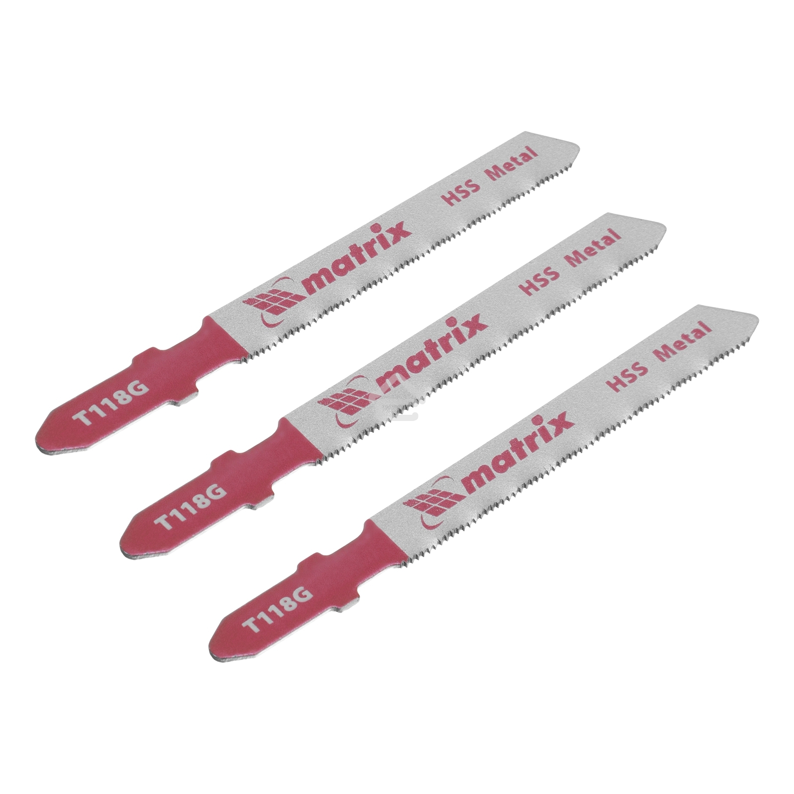 Полотна для электролобзика Matrix по металлу, 3 шт. T118G, 50 х 0,8мм, HSS