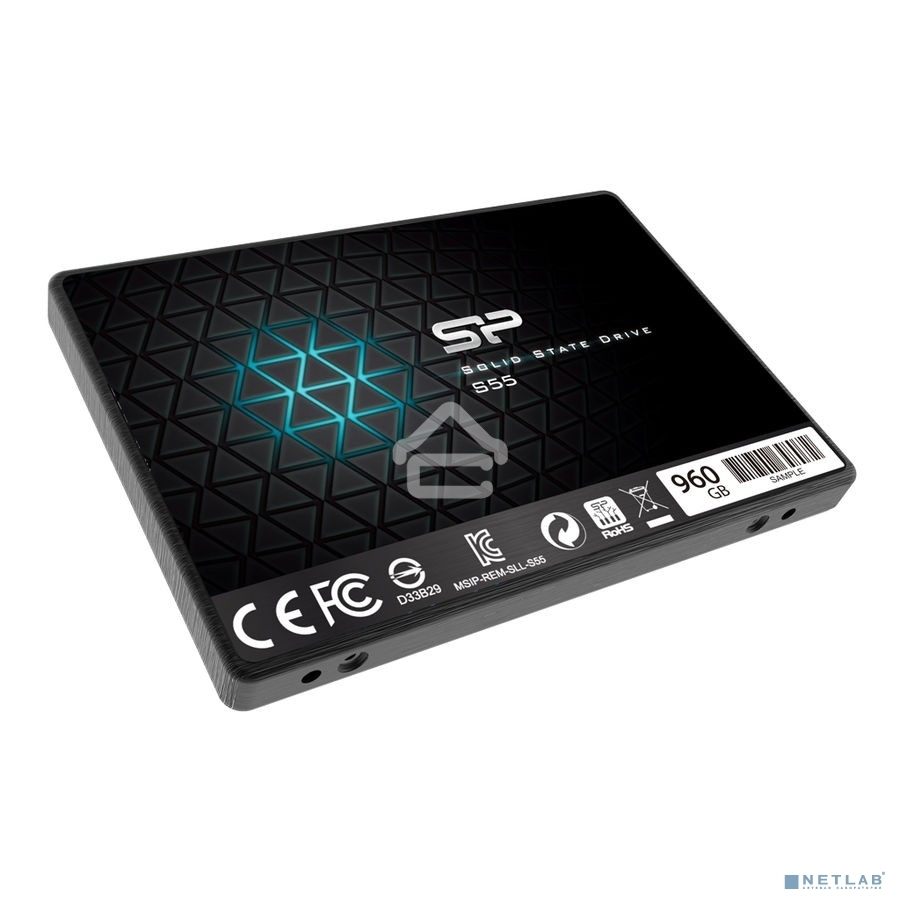 Накопитель SSD SiliconPower Slim S55, 960Gb, SATA, 2.5