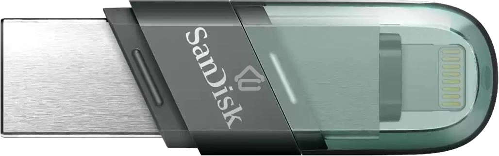 Флешка USB R/W R/W Sandisk 64Gb iXpand Flip SDIX90N-064G-GN6NN USB3.1 зеленый/серебристый