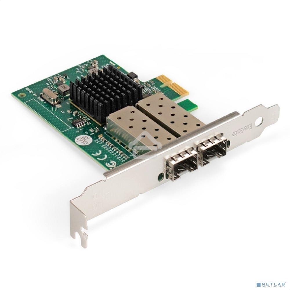 Сетевой адаптер ExeGate EXE-82576-F2 (PCI-E x1 v2.0, порты 2xSFP, 10/100/1000Mbps, Gigabit Server NIC Intel Chipset 82576-F2)