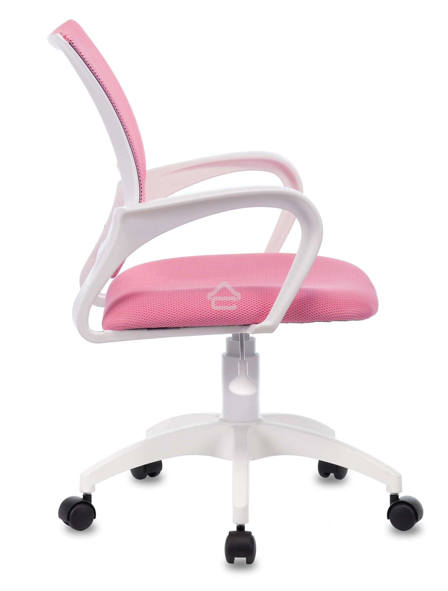 Кресло компьютерное Бюрократ CH-W695NLT TW-06A TW-13A розовый, сетка/ткань, крестовина пластик, пластик белый