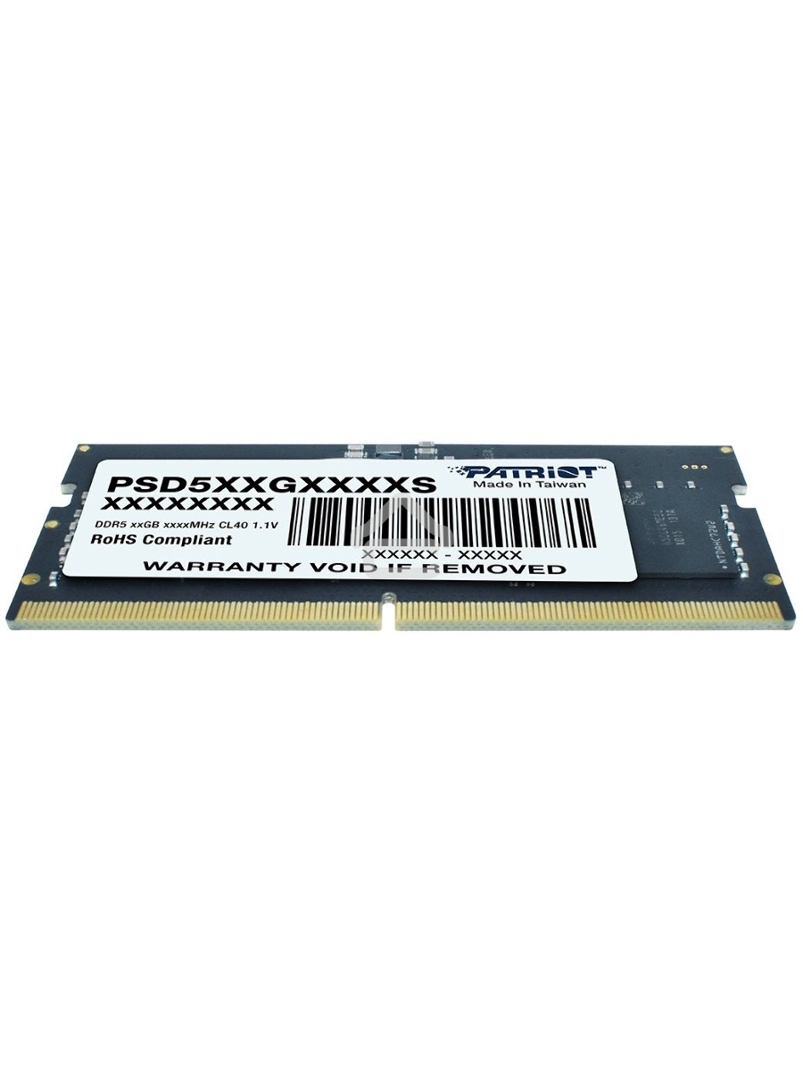 Оперативная память Patriot, DDR5, 16GB (1x16 GB), 4800 MHz, CL40, SO-DIMM