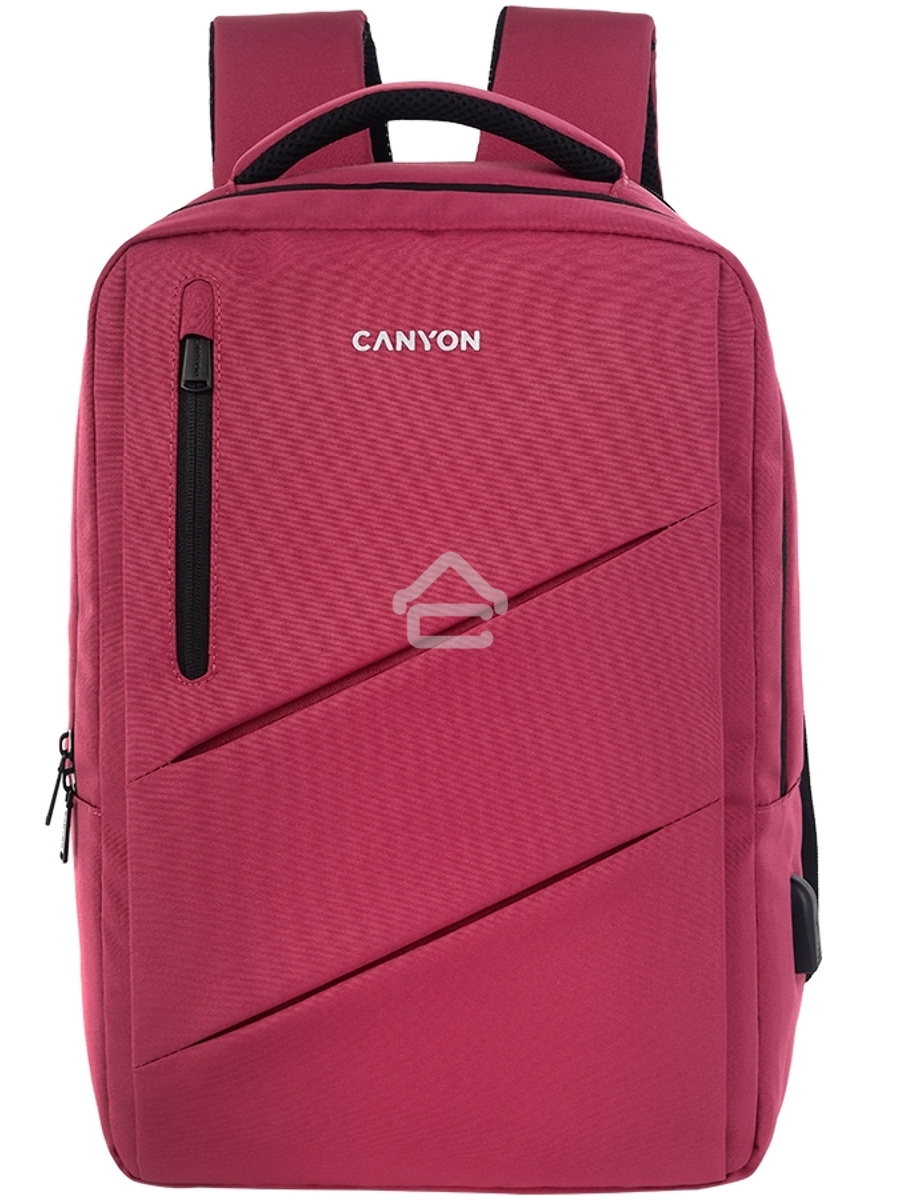 Рюкзак CANYON BPE-5, Laptop backpack for 15.6 inch, Product spec/size(mm): 400MM x300MM x 120MM(+60MM), Red, EXTERIOR materials:100% Polyester, Inner materials:100% Polyestermax weight (KGS): 12kgs