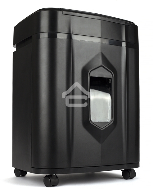 Шредер Heleos АП23-4 черный с автоподачей (секр.P-4) фрагменты 145лист. 23лтр. скрепки скобы пл.карты