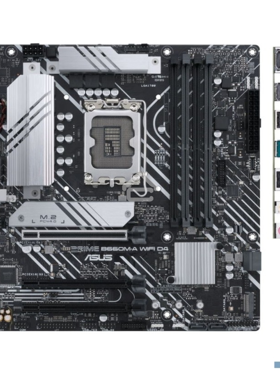 Материнская плата ASUS PRIME B660M-A WIFI D4, Socket LGA 1700, Intel B660, 4xDDR4, 4xSATA, 2xM.2, 1xPCIe 4.0 x16, 1xPCIe 3.0 x16, 1xDP, 2xHDMI, 1x 1Gb LAN, 2xUSB-A 3.2 Gen 2, 4xUSB-A 2.0, 3x3.5 мм, 7.1, mATX