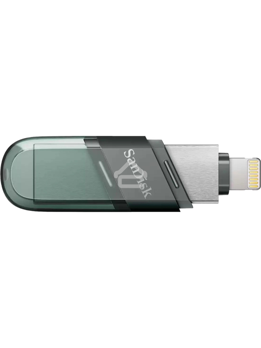 Флеш диск Sandisk 64Gb iXpand Flip SDIX90N-064G-GN6NN USB3.1 зеленый/серебристый