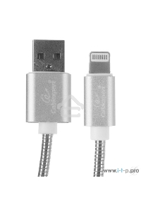 Кабель Cablexpert для Apple CC-G-APUSB02S-0.5M, AM/Lightning, серия Gold, длина 0.5м, серебро, блистер