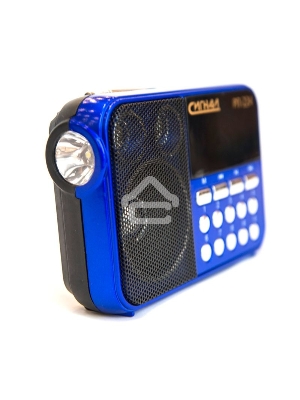 Радиоприемник Сигнал РП-224, бат. 3*АА (не в компл.), 220V, акб 400мА/ч, USB, SD, дисплей, фонарик