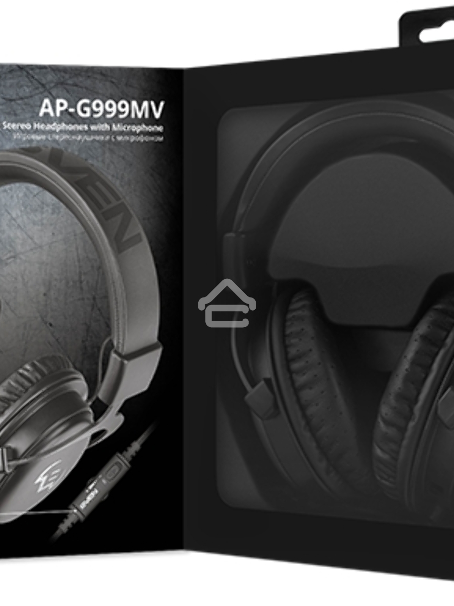 Игровые наушники SVEN AP-G999MV с микрофоном серый (50 мм, мини-джек (стерео) O 3,5 мм (4 pin))