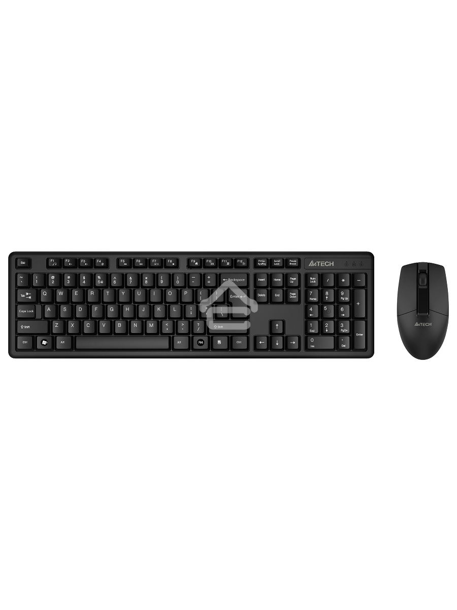 Клавиатура + мышь A4Tech 3330N клав:черный мышь:черный USB беспроводная Multimedia