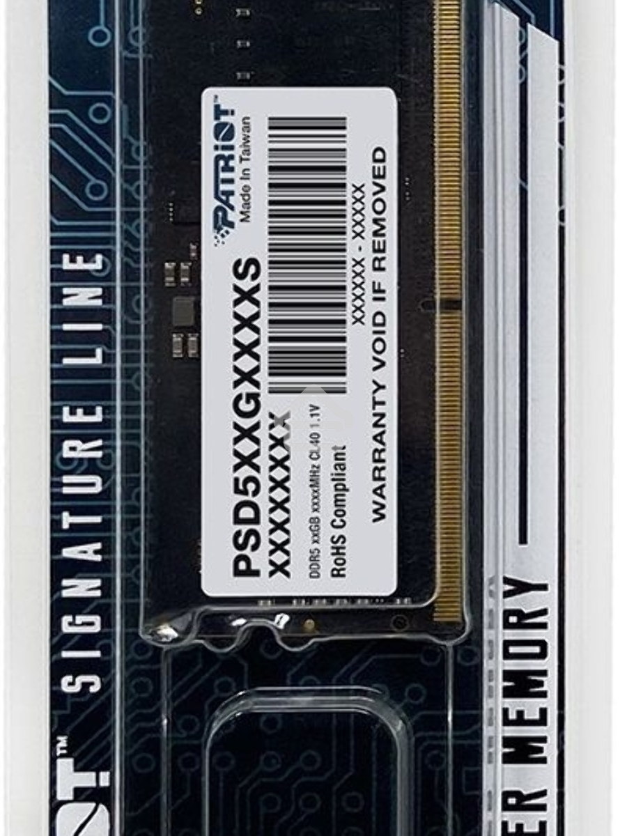 Оперативная память Patriot, DDR5, 16GB (1x16 GB), 4800 MHz, CL40, SO-DIMM