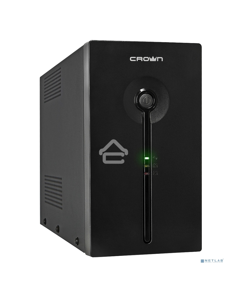 Источник бесперебойного питания CROWN ИБП CMU-SP800EURO {800VA, металл,1x12V/9AH, розетки 3*EURO+1*IEC bybas} CM000001492